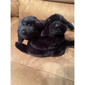 Black Lab stuffed animal dogs twins plush 2 Labradors puppies hugs NWT